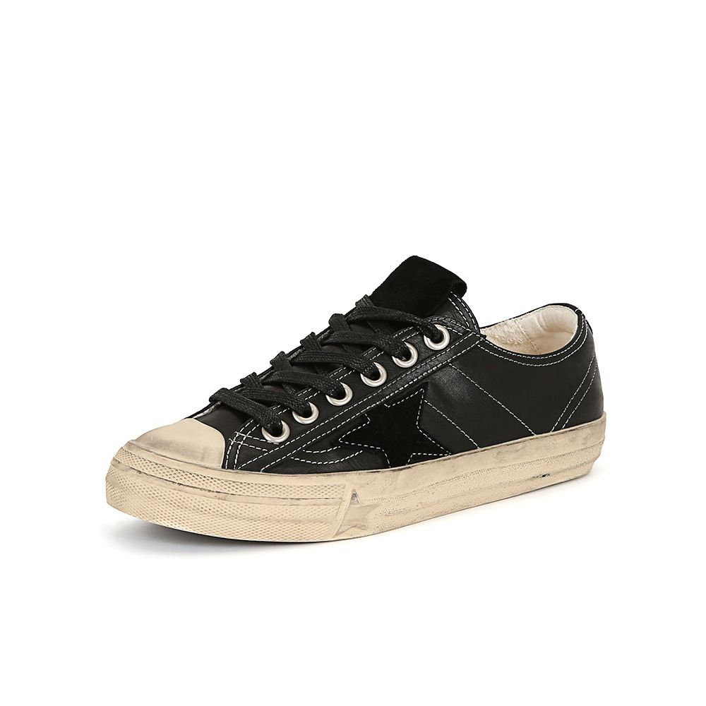 Sneakers — Distressed Lace-Up Panels
