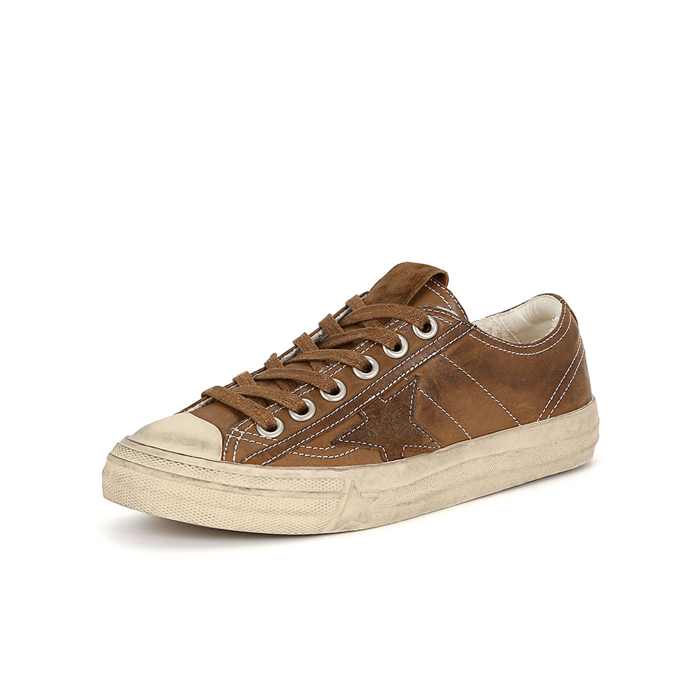 Sneakers — Distressed Lace-Up Panels