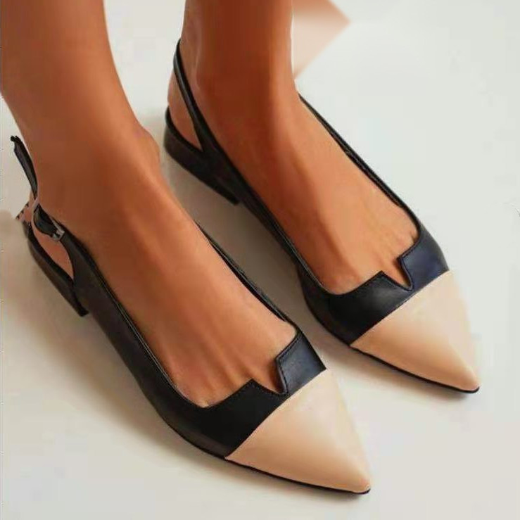 Flats — Two-Tone Pointed Toe