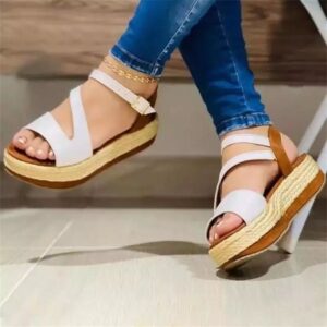 Sandals — Cutout Buckle Platform