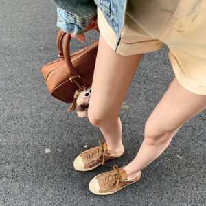 Sneakers — Distressed Lace-Up Panels